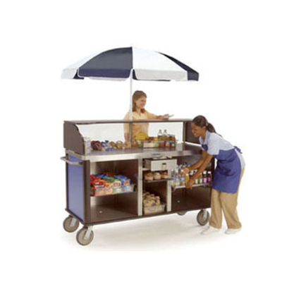 Lakeside 682-20 77.25" W Stainless Steel with Laminate Finish Mobile Serv'n Express Kiosk
