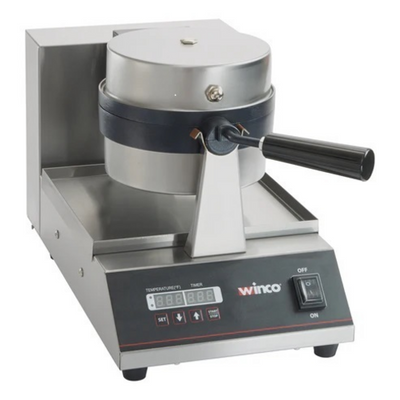 Winco BWM-07 10” W Round Stainless Steel Belgian Waffle Baker – 120 Volts