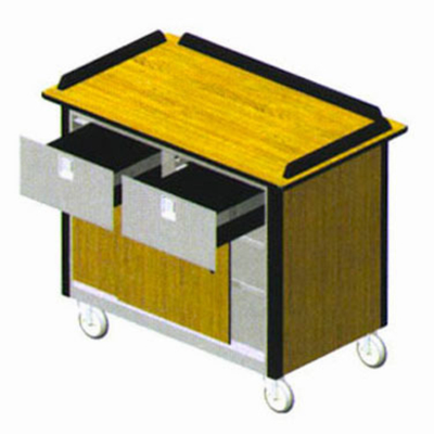 Lakeside 690-40 44.5" W Stainless Steel Exterior Sliding Doors Hydration or Nutrition Cart