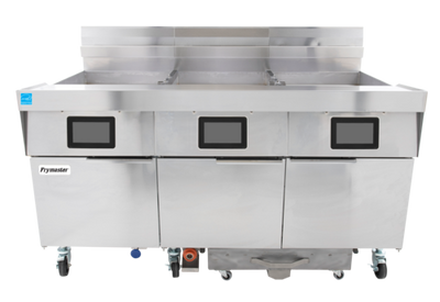 Frymaster 3FQG120T-NG 65.4" W Stainless Steel Natural Gas Frymaster FilterQuick Fryer - 105,000 BTU
