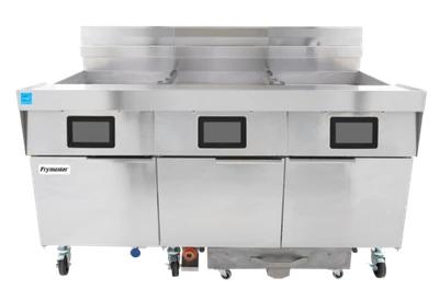Frymaster 3FQG120T-NG 65.4" W Stainless Steel Natural Gas Frymaster FilterQuick Fryer - 105,000 BTU