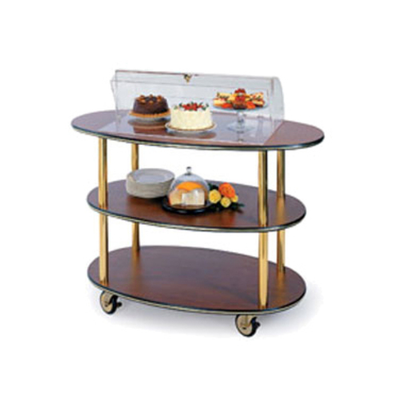 Lakeside 36303 44" W Rounded Oval 3 Open Shelves Dome Display Cart