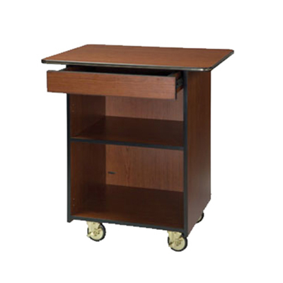 Lakeside 66107 33.5" W Laminate 1 Compartment Hinge Drawer Compact Service Cart