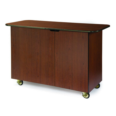 Lakeside 68205 57.5" W Solid Wood Composite 2 Compartments Hinged Doors Enclosed Service Cart