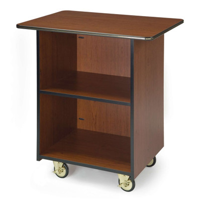 Lakeside 66100 33.5" W Laminate 1 Compartment Compact Service Cart