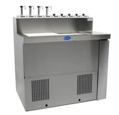 Randell DCFT-44-SR9 44” W Stainless Steel Hinged Flip-Top Lids Ice Cream Dipping Cabinet – 115 Volts