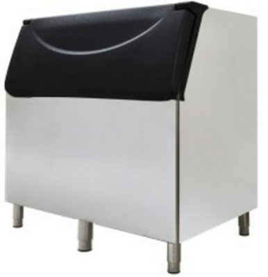 Icetro IB-085-48 48” W 800 Lbs. Stainless Steel Top-Hinged Door Ice Bin