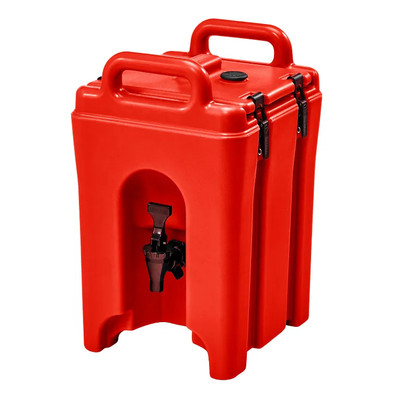 Cambro 100LCD158 10.38" W x 11.5" D x 17.25" H 1.5 Gallon Insulated Plastic Hot Red Camtainer Beverage Carrier