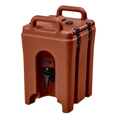 Cambro 100LCD402 10.38" W x 11.5" D x 17.25" H 1.5 Gallon Insulated Plastic Brick Red Camtainer Beverage Carrier