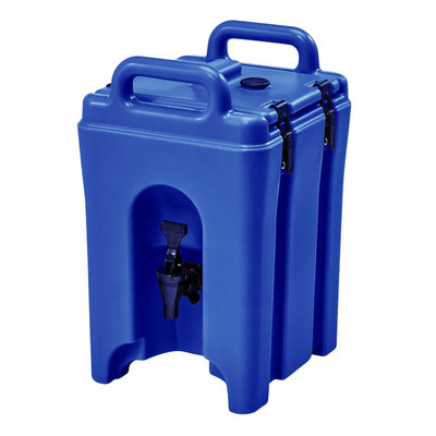 Cambro 100LCD186 10.38" W x 11.5" D x 17.25" H 1.5 Gallon Insulated Plastic Navy Blue Camtainer Beverage Carrier