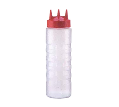 Vollrath 3324-13191 24 Oz. Clear Bottle with Vista Green Cap Traex Tri Tip Squeeze Bottle (12 Each Per Case)