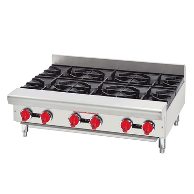 American Range ARSHP-12-2-NG 12" W Stainless Steel Front and Sides 2 Burners Manual Controls Natural Gas Hotplate - 64,000 BTU