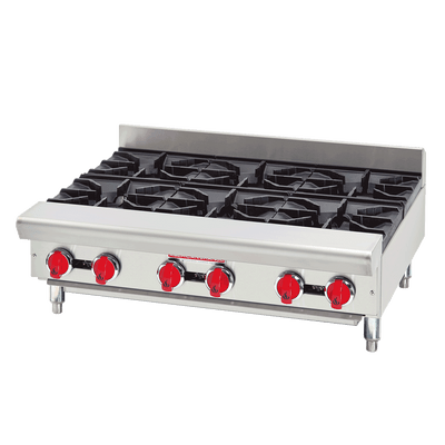 American Range ARSHP-12-2-NG 12&quot; W Stainless Steel Front and Sides 2 Burners Manual Controls Natural Gas Hotplate - 64,000 BTU