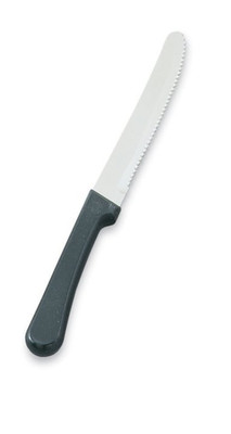 Vollrath 48143 4.38" Blade Length Black Plastic Texture Handle Steak knife