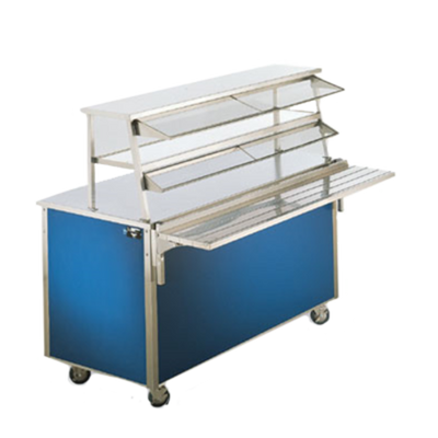 Vollrath 9861806 88&quot; Cafeteria Double-Deck with Tempered Glass Front Panel