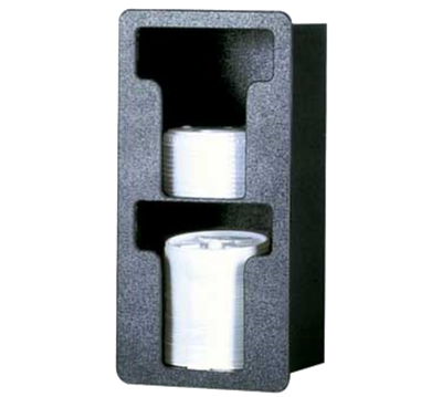 Vollrath FML-2V 6.5" W x 5.38" D x 13.44" H Black Plastic (2) Vertical Mount Flush Mount Lid Holder