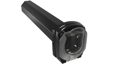 Vollrath LS03MS18B 18" Black Plastic Horizontal LidSaver3 In-Counter Lid Dispenser