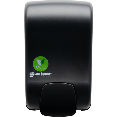 Carlisle SF900REBK 900mL Black Foam San Jamar ecoLogic Rely Manual Soap &amp; Sanitizer Dispenser