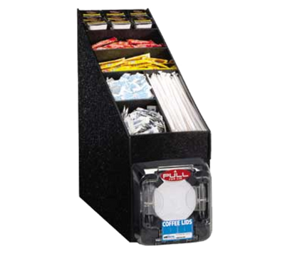 Vollrath C1LLDS 6 Section Plastic Black LidSaver Cabinet