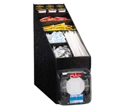 Vollrath C1LLDS 6 Section Plastic Black LidSaver Cabinet