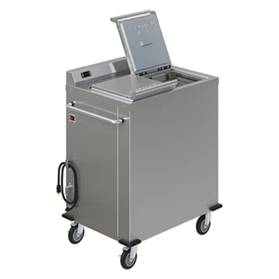 Piper Products SBH-2-PWB Round 2 Compartments Mobile Combo Wax Base and Plate Heater Dispenser - 208 Volts 1-Ph