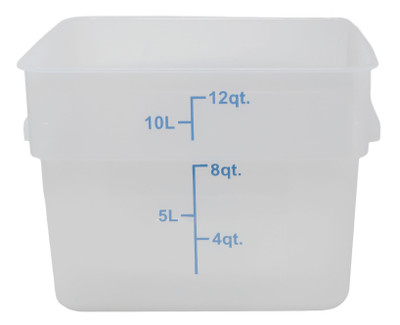 Omcan USA 80199 12 Qt. Translucent Polypropylene Square Food Storage Container