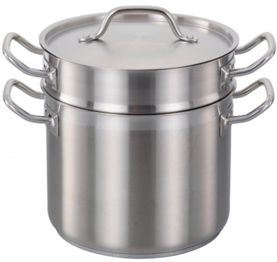 Omcan USA 80245 8 Qt. 3 Pieces Stainless Steel Double Boiler