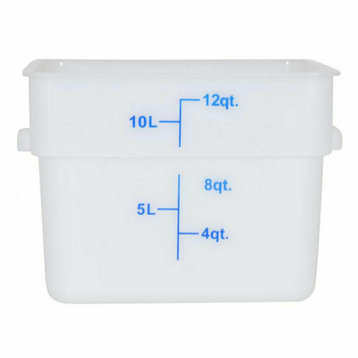 Omcan USA 80201 12 Qt. White Polypropylene Square Food Storage Container