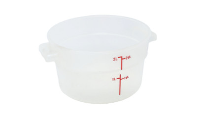 Omcan USA 80226 2 Qt. Translucent Polypropylene Round Food Storage Container