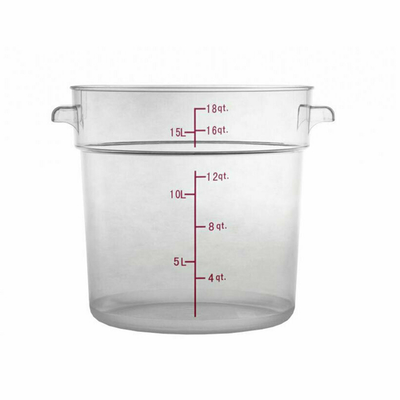 Omcan USA 80183 18 Qt. Clear Polycarbonate Round Food Storage Container