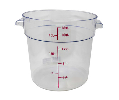 Omcan USA 80183 18 Qt. Clear Polycarbonate Round Food Storage Container