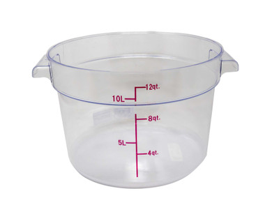 Omcan USA 80178 12 Qt. Clear Polycarbonate Round Food Storage Container