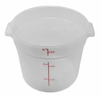 Omcan USA 80191 6 Qt. Polypropylene Translucent Round Food Storage Container