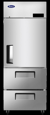 Atosa USA, Inc. MBF8022GR 21.4 Cu. Ft. Stainless Steel One-Section Solid Door Reach-In Refrigerator - 115 Volts