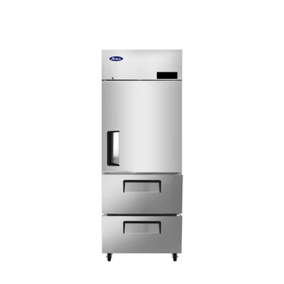 Atosa USA, Inc. MBF8022GR 21.4 Cu. Ft. Stainless Steel One-Section Solid Door Reach-In Refrigerator - 115 Volts
