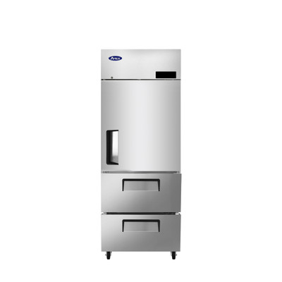 Atosa USA, Inc. MBF8022GR 21.4 Cu. Ft. Stainless Steel One-Section Solid Door Reach-In Refrigerator - 115 Volts