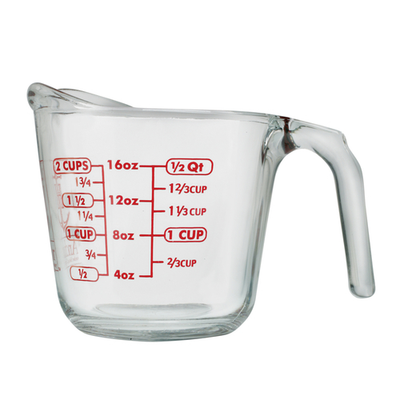 Anchor 55175L20 8 Oz. Clear Glass Measuring Cup (4 Each per Case)