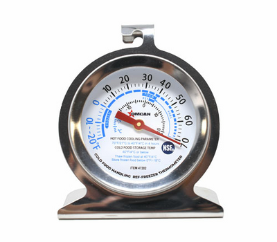 Omcan USA 47202 2&quot; Dia. Dial Type Refrigerator Thermometer