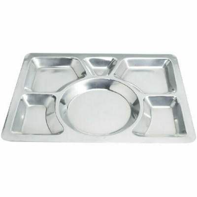 Omcan USA 80776 6 Compartments Stainless Steel Mess Tray