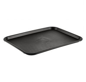 CAC China DSPT-1418K 18" W Black Polypropylene Fast Food or Cafeteria Tray