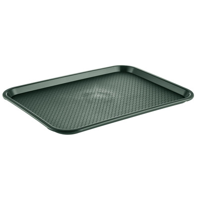 CAC China DSPT-1418G 18" W Green Polypropylene Fast Food or Cafeteria Tray