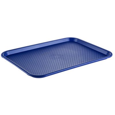 CAC China DSPT-1418B 18" W Blue Polypropylene Fast Food or Cafeteria Tray