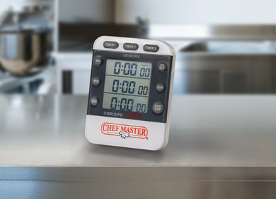 Chef Master 90271 3-Stage Memory Timer with Clip