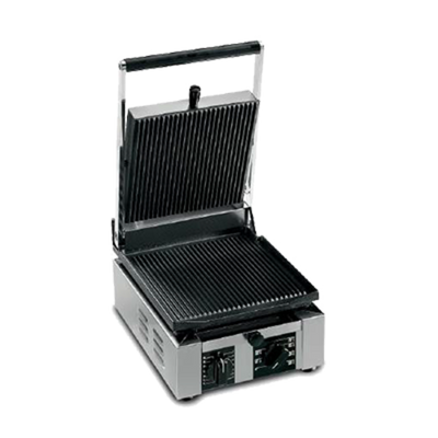 Univex PPRESS1F 9.8&quot; x 10&quot; Cooking Surface With Manual Controls Electric Single Countertop Panini Press - 120V