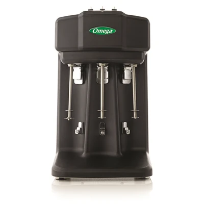 Omega M3000 Black Chrome Triple Spindle Omega Drink Mixer - 0.33 HP