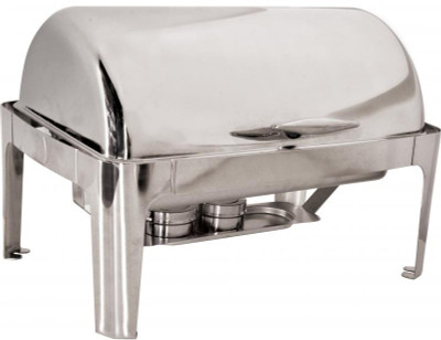 Omcan USA 41821 9.5 Quart Rectangular Stainless Steel Chafing Dish