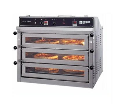 Doyon PIZ3G-NG 35.88" W Stainless Steel Triple Deck Natural Gas Jet Air Counter Top Pizza Oven - 70,000 BTU