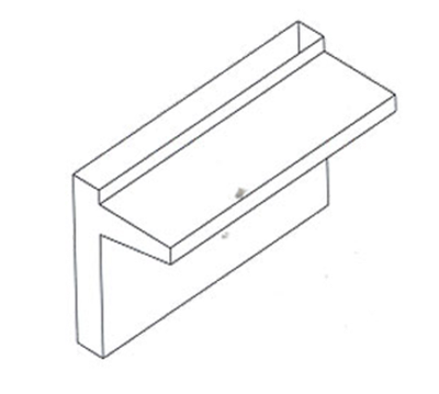 Jade S-48 Stainless Steel Titan 48" Single Deck High Shelf