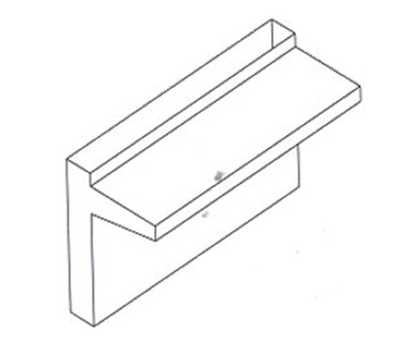 Jade S-48 Stainless Steel Titan 48" Single Deck High Shelf