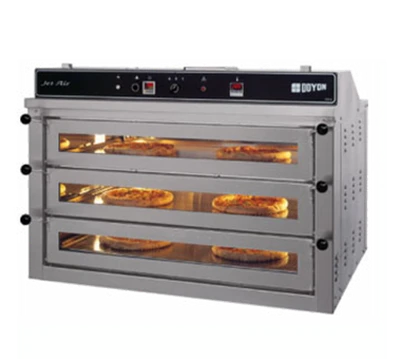 Doyon PIZ6G-NG 47.63" W Stainless Steel Triple Deck Natural Gas Jet Air Counter Top Pizza Oven - 85,000 BTU